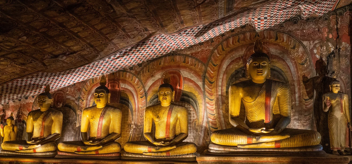 Seated+Buddhas+at+Dambulla+Cave+Temple